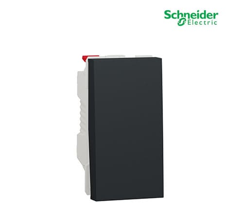 New Unica 1 Way Switch 1 Pole 10AX - 1 Module - Anthracite-NU310154