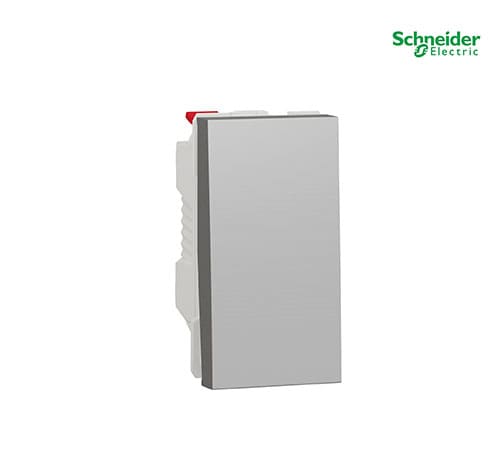 New Unica - Switch 1 Pole 2 Way, 10Ax, 1 Module, Screwless Terminals, Painted, Ip4X, Aluminium-NU310330