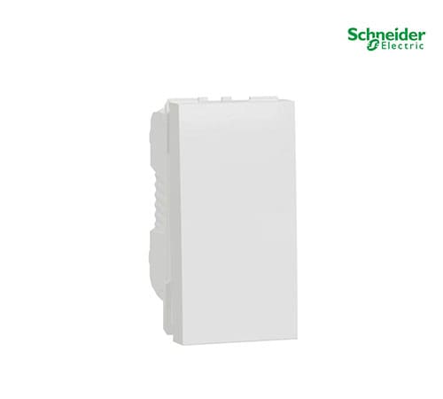 Unica - Push-Button - 1-Way - 10 A 250 Vac - 1 M - White-NU310618SC