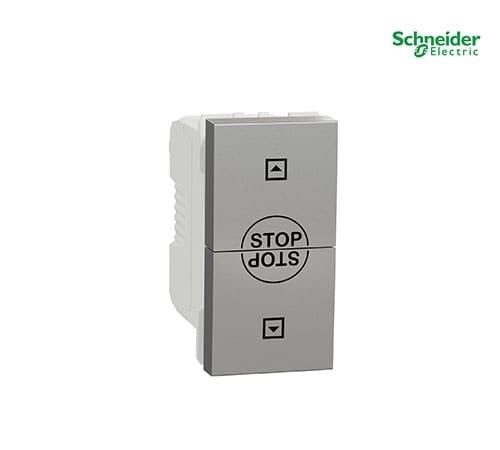 Unica Top-Class - Rocker Switch - 10 A, 250 Vac - 1 M - Aluminium-NU310830SC