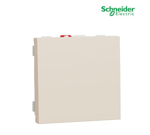 New Unica 1 Way Switch 10A - 2 Modules - Beige-NU320144