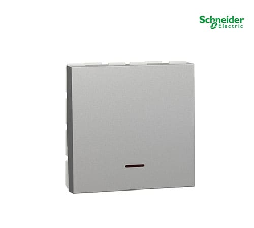 Unica Top-Class - Rocker Switch - 1-Way - 32 A 250 Vac - 2 M - Alu.-NU323230S