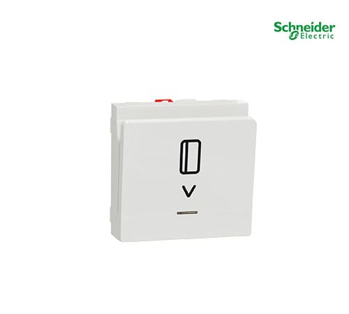 Unica - Key Card Switch - 10 A - 230 Vac - 2 M - White-NU328318