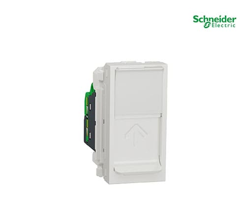 Unica - 1 Rj45 Socket (S-One) - 1 M - Cat.5E, Utp - White-NU341018