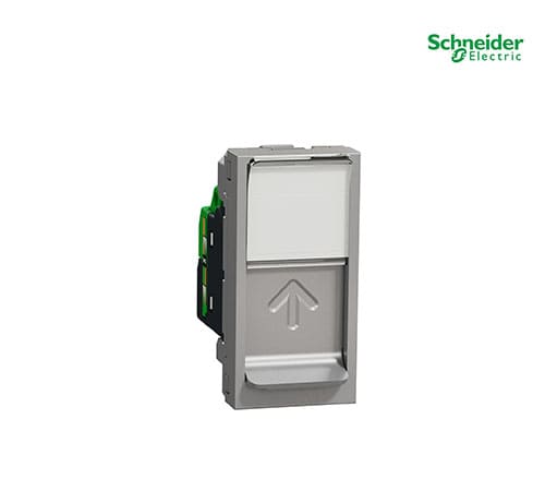 Unica Top-Class - 1 Rj45 Socket (S-One) - 1 M - Cat.6, S-Ftp - Alu.-NU341630