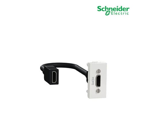 Unica - Hdmi Data Connector Type A - 1 Module - White-NU343018
