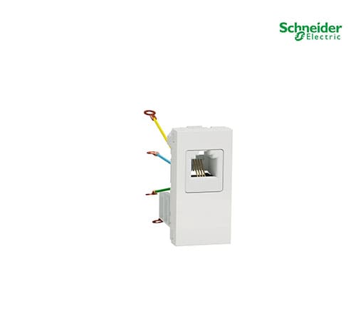 Unica - 1 Telephone Socket - Rj12 - White-NU349118