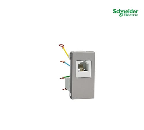 Unica Top-Class - 1 Telephone Socket - Rj12 - Aluminium-NU349130