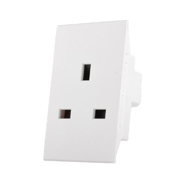 British socket with shutter - White - 13 A - 44 mm - Nuovo - NUV 80 208