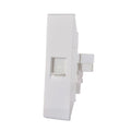 Telephone socket 4P with shutter - White - 22 mm - Nuovo - NUV 80 251