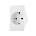 German Socket with shutter - White - 16 A - 44 mm - Nuovo - NUV 80 265