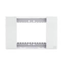 3 gang wall frame (with 2 sides) - White - 3 Modules - Nuovo - NUV 80 202
