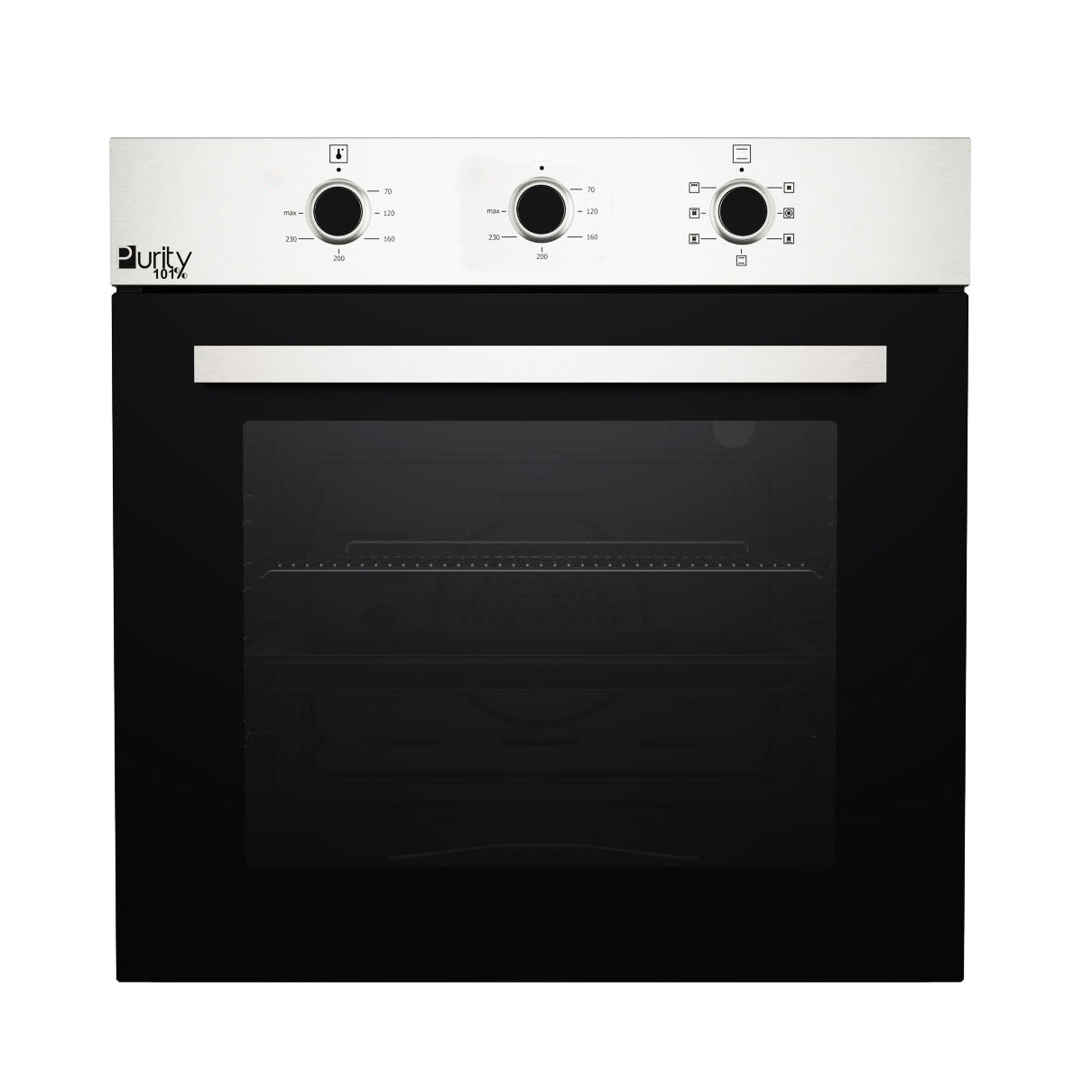 Purity Gas Built In Oven With Grill - Silver - 60 cm - 65 Liter - Purity - OPT601GG