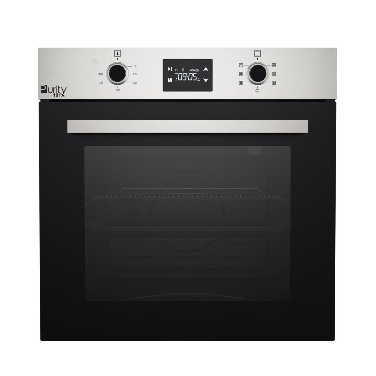 Purity Gas Built In Oven With Grill - Silver - 60 cm - 65 Liter - Purity - OPT601GGD