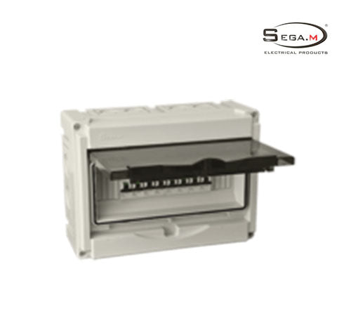Plastic Distribution Panel 12 lines - Surface Mounted IP65 (with Key) P- S12- MIP-Sega M