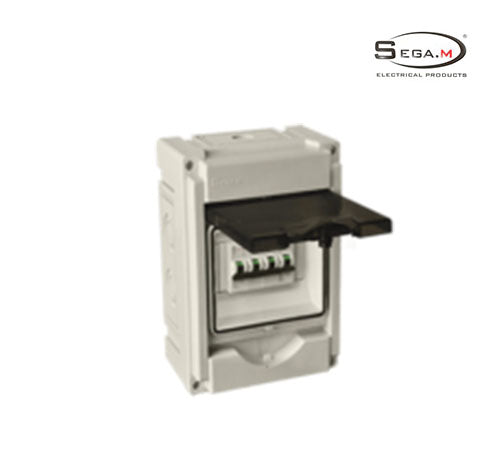 Plastic Distribution Panel 6 lines - Surface Mounted IP65 (with Plug) P- S6- MIP-T-Sega M