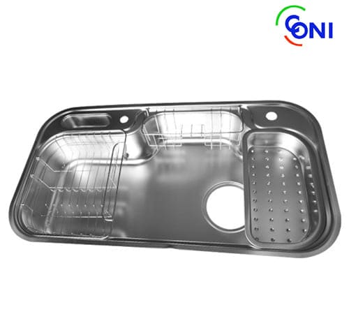 Flower Coni - Undermount Stainless Steel Kitchen Sink 52.5×98 cm - PDS980