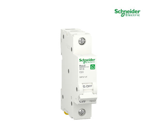 Miniature circuit breaker (MCB), Resi9, 1P, 20A, C curve, 4500A (IEC/EN 60898-1) - R9F32120