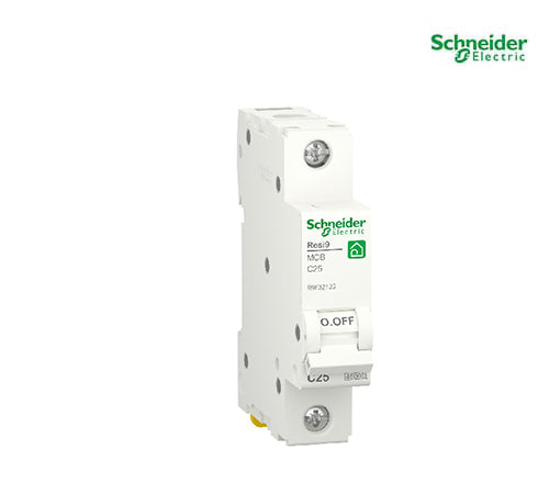 Miniature circuit breaker (MCB), Resi9, 1P, 25A, C curve, 4500A (IEC/EN 60898-1) - R9F32125