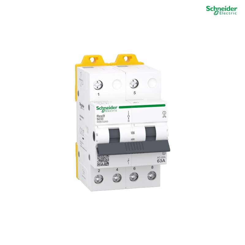 Changeover switch, Resi9, 2P, 63A, 230/240VAC