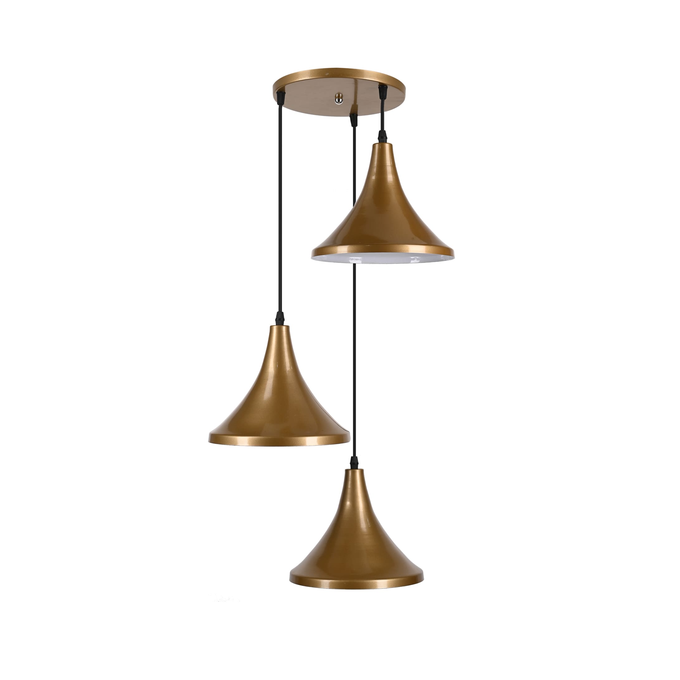El Rawda Gold Modern Flush Light 70×70 cm - 3 Lamps - RL-BC-004