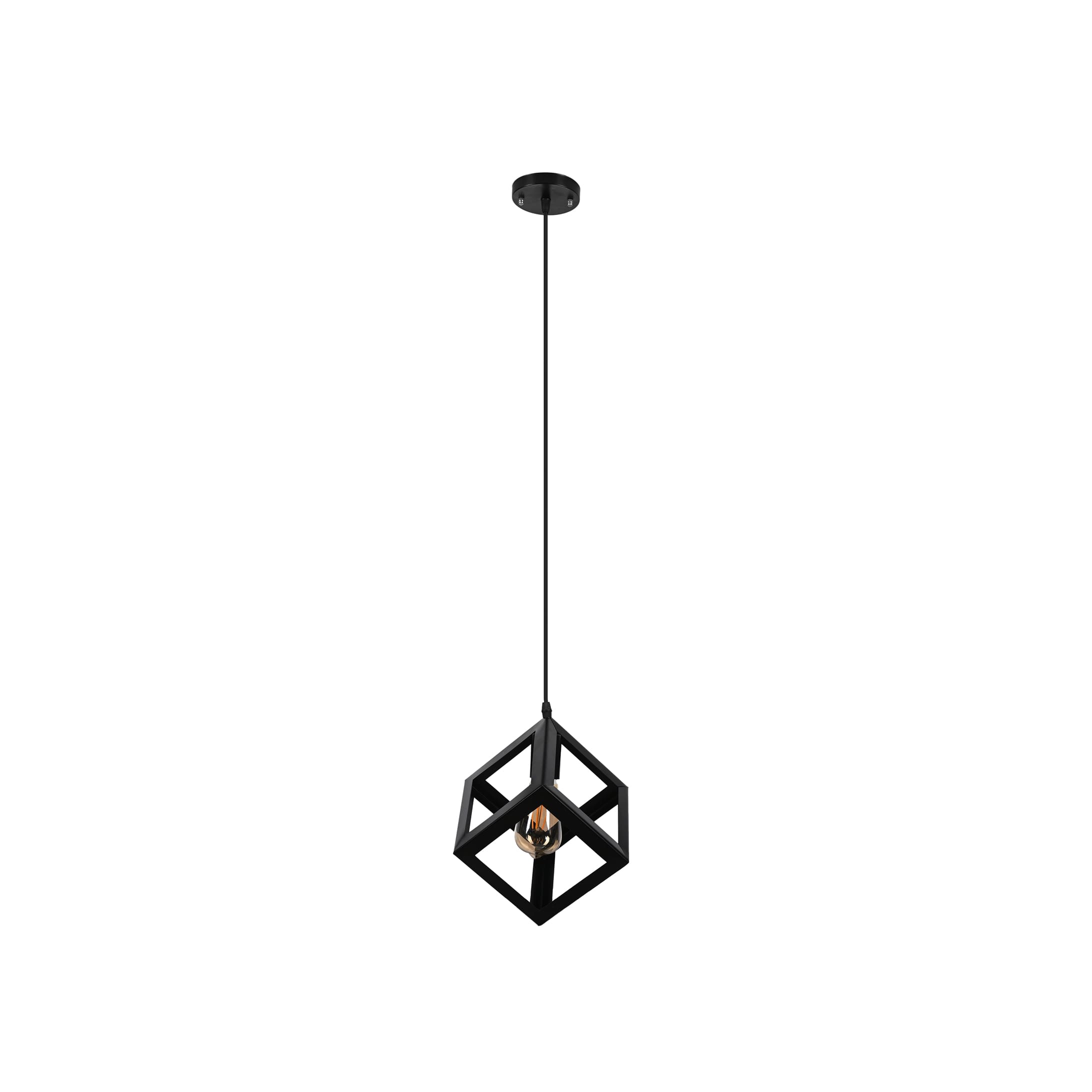 El Rawda Black Modern Flush Light 70×70 cm - 1 Lamp - RL-CB-013