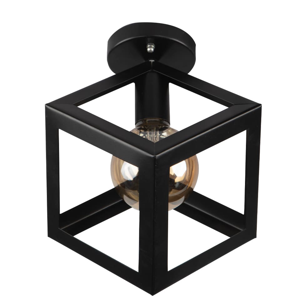 El Rawda Black Modern Flush Light 30×30 cm - 1 Lamp - RL-CB-018