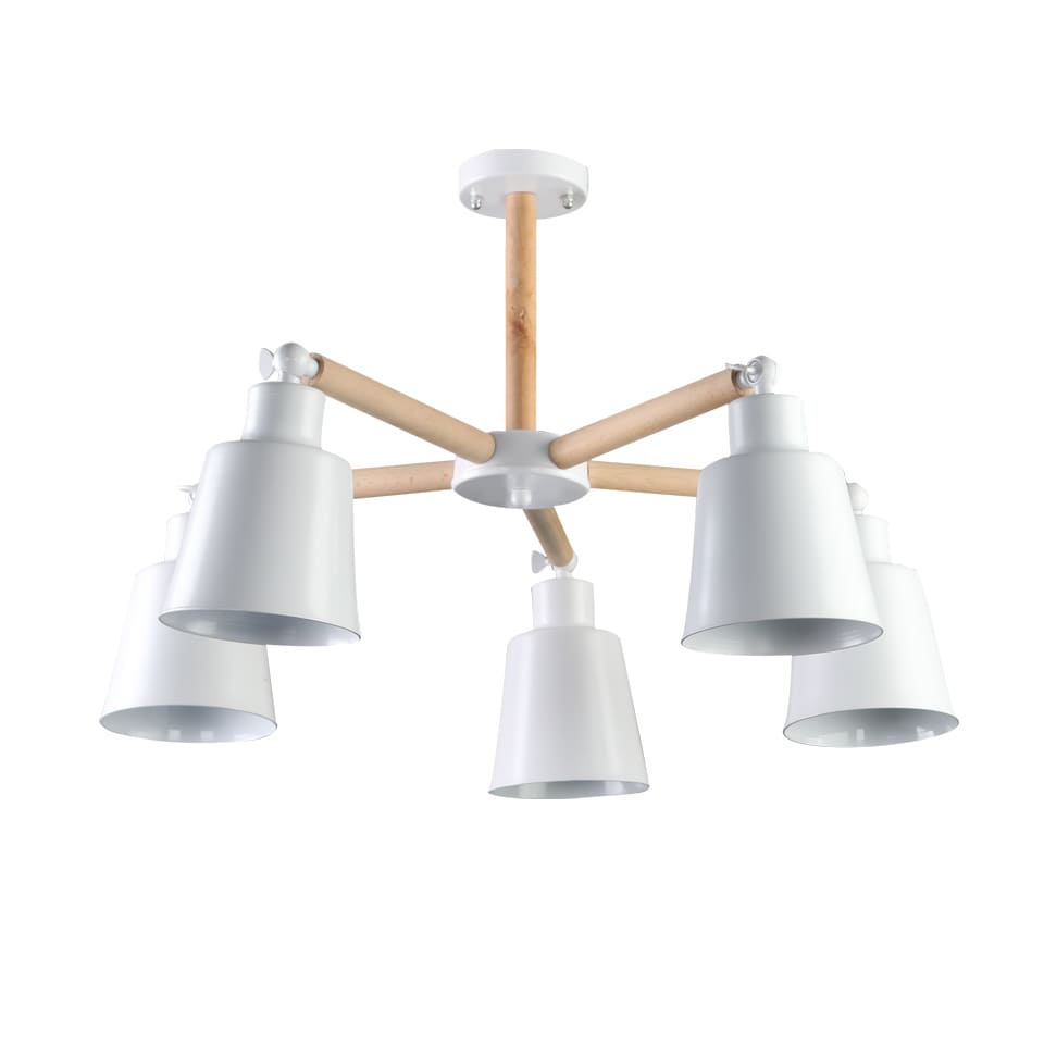 El Rawda White Modern Flush Light 42×42 cm - 5 Lamps - RL-CU-004