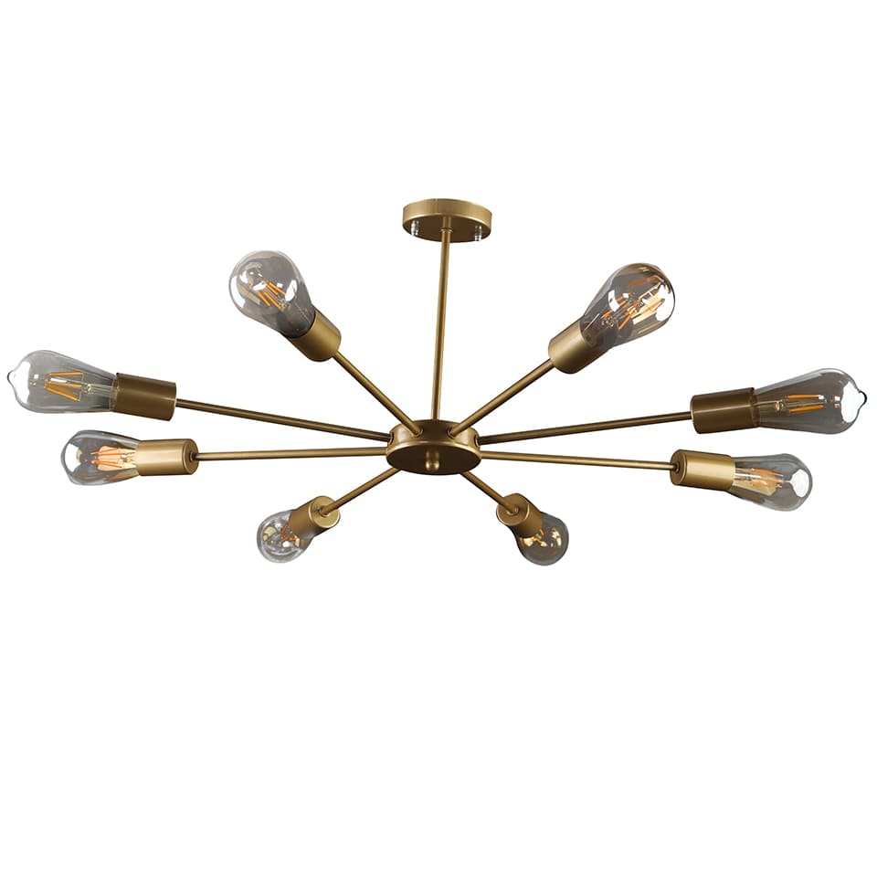 El Rawda Gold Modern Flush Light 30×30 cm - 8 Lamps - RL-DC-C-003