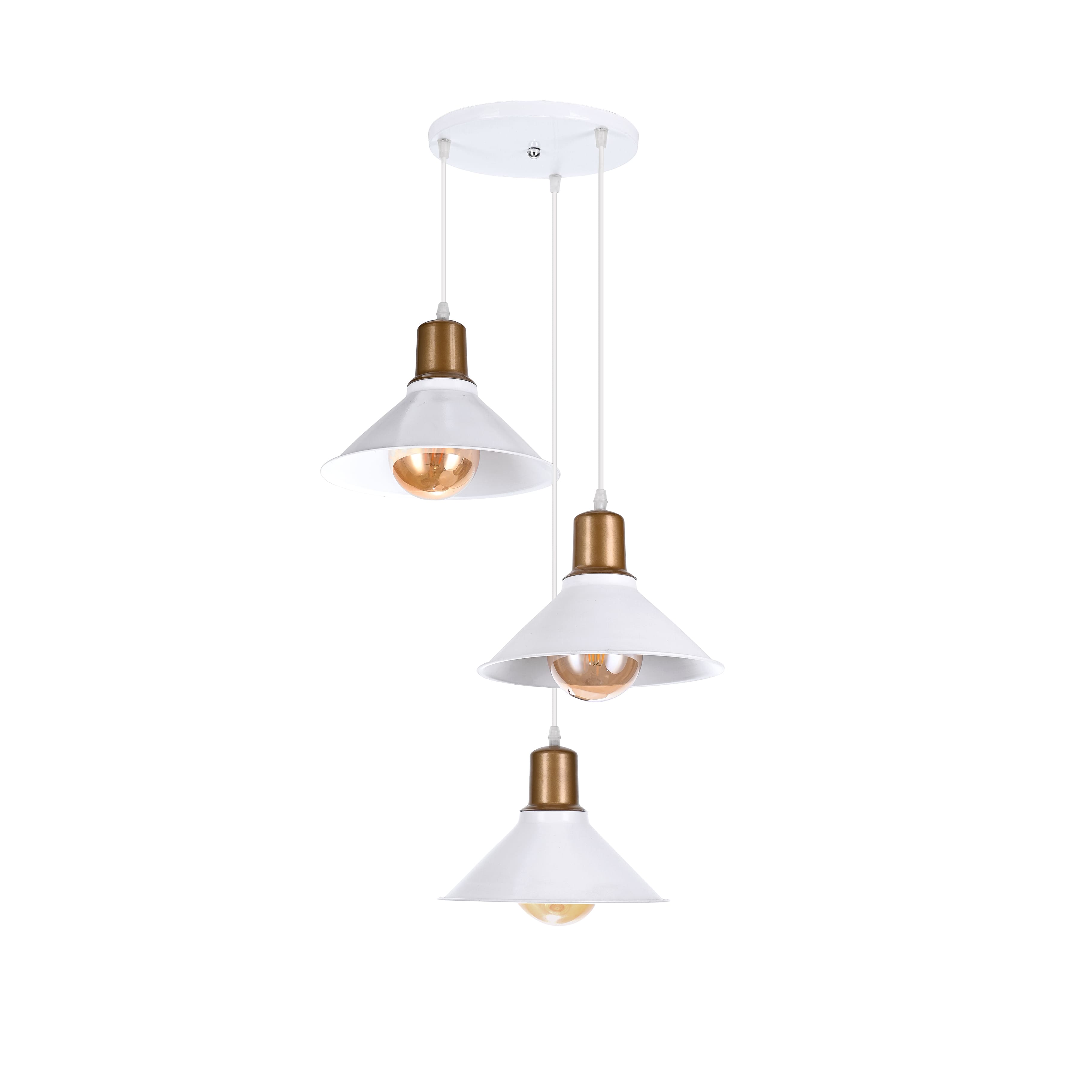 El Rawda White Modern Flush Light 70×70 cm - 3 Lamps - RL-IC-001