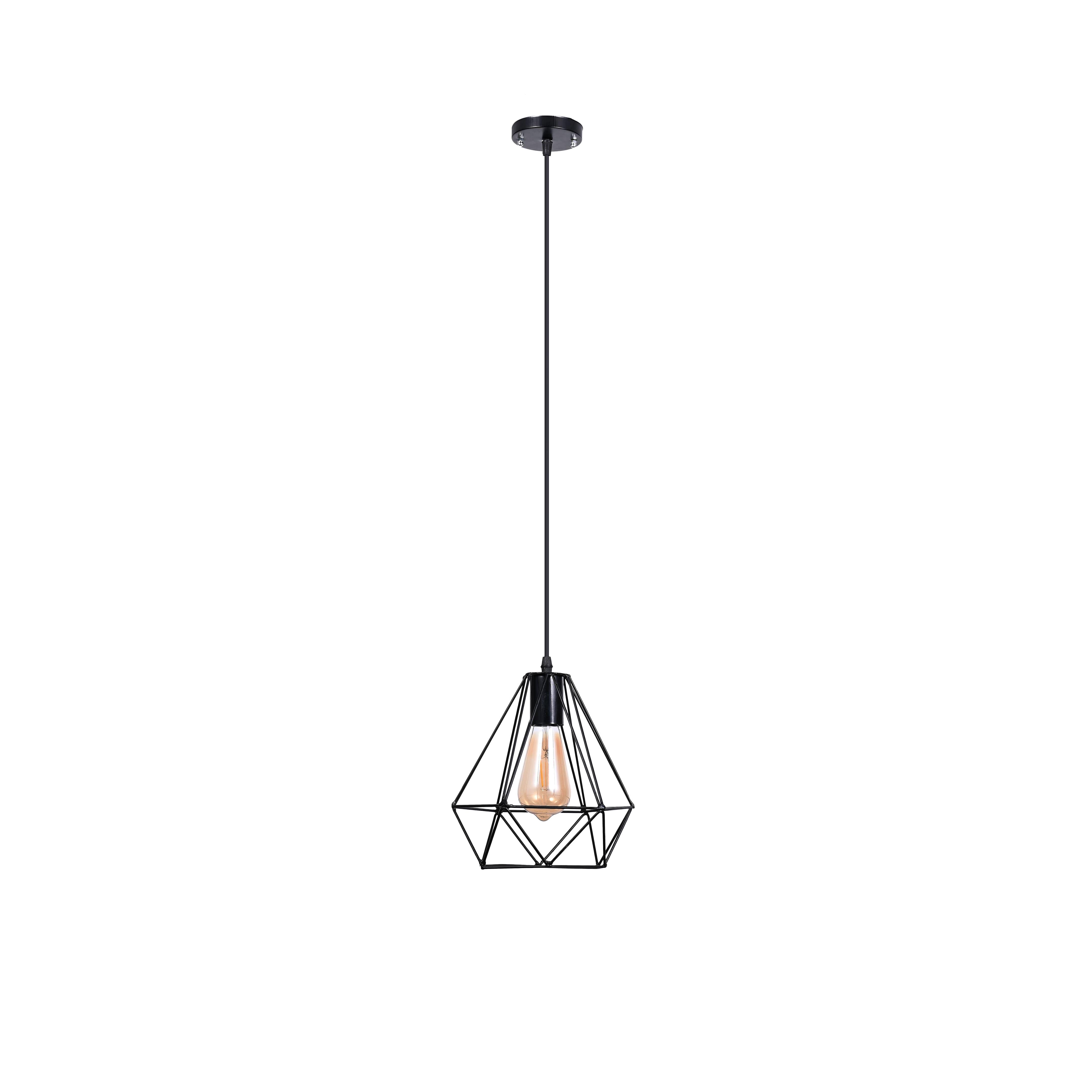 El Rawda Black Modern Flush Light 70×70 cm - 1 Lamp - RL-KR-040