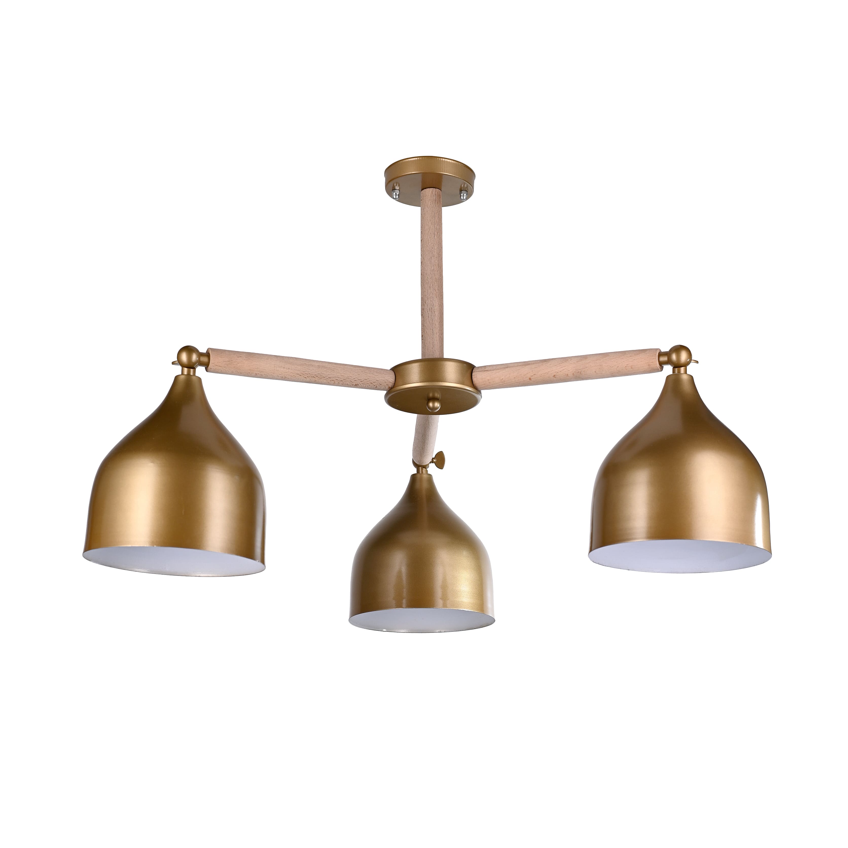 El Rawda Gold Modern Flush Light 42×42 cm - 3 Lamps - RL-NA-003