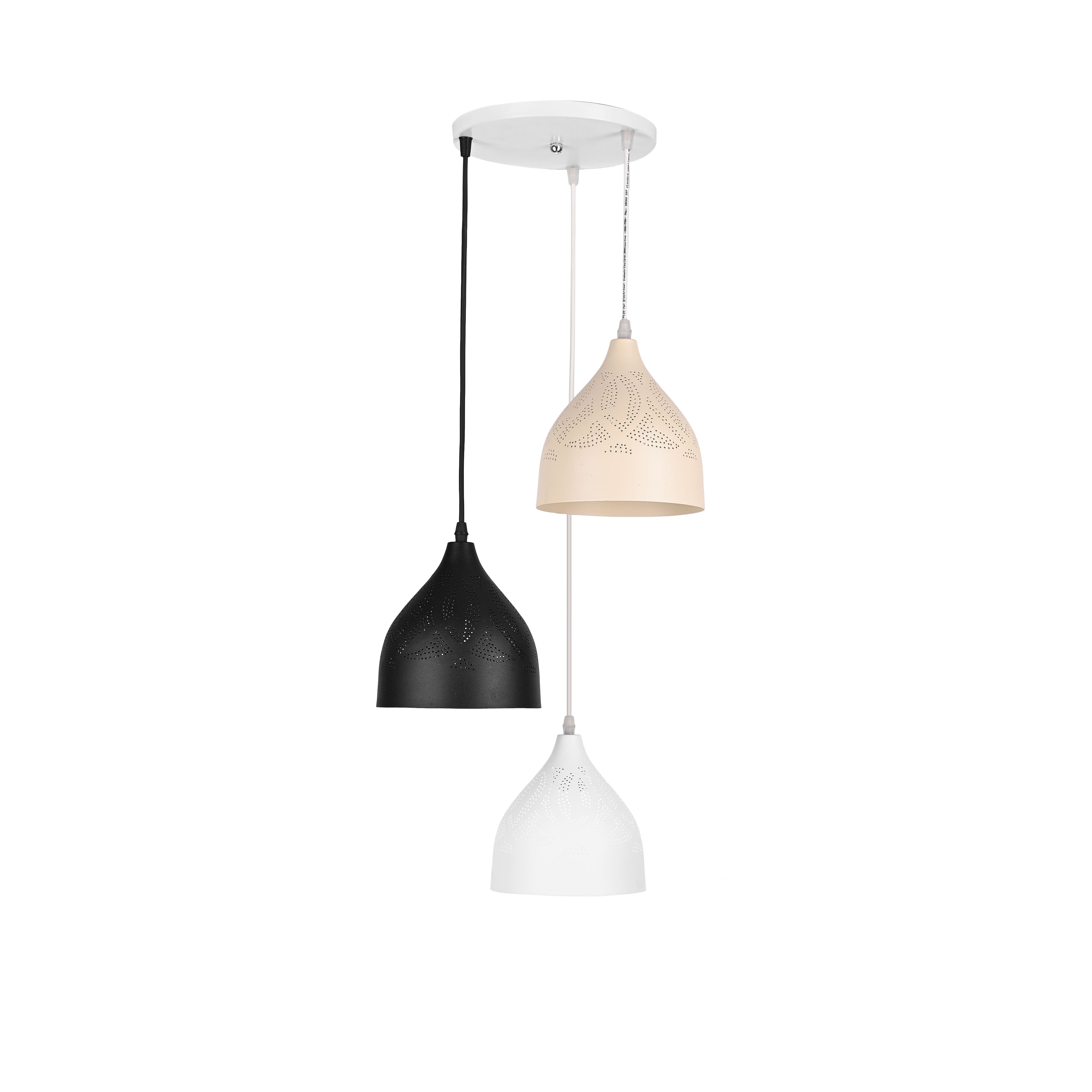 El Rawda Multi Color Modern Perforated Flush Light 70×70 cm - 3 Lamps - RL-PF-007