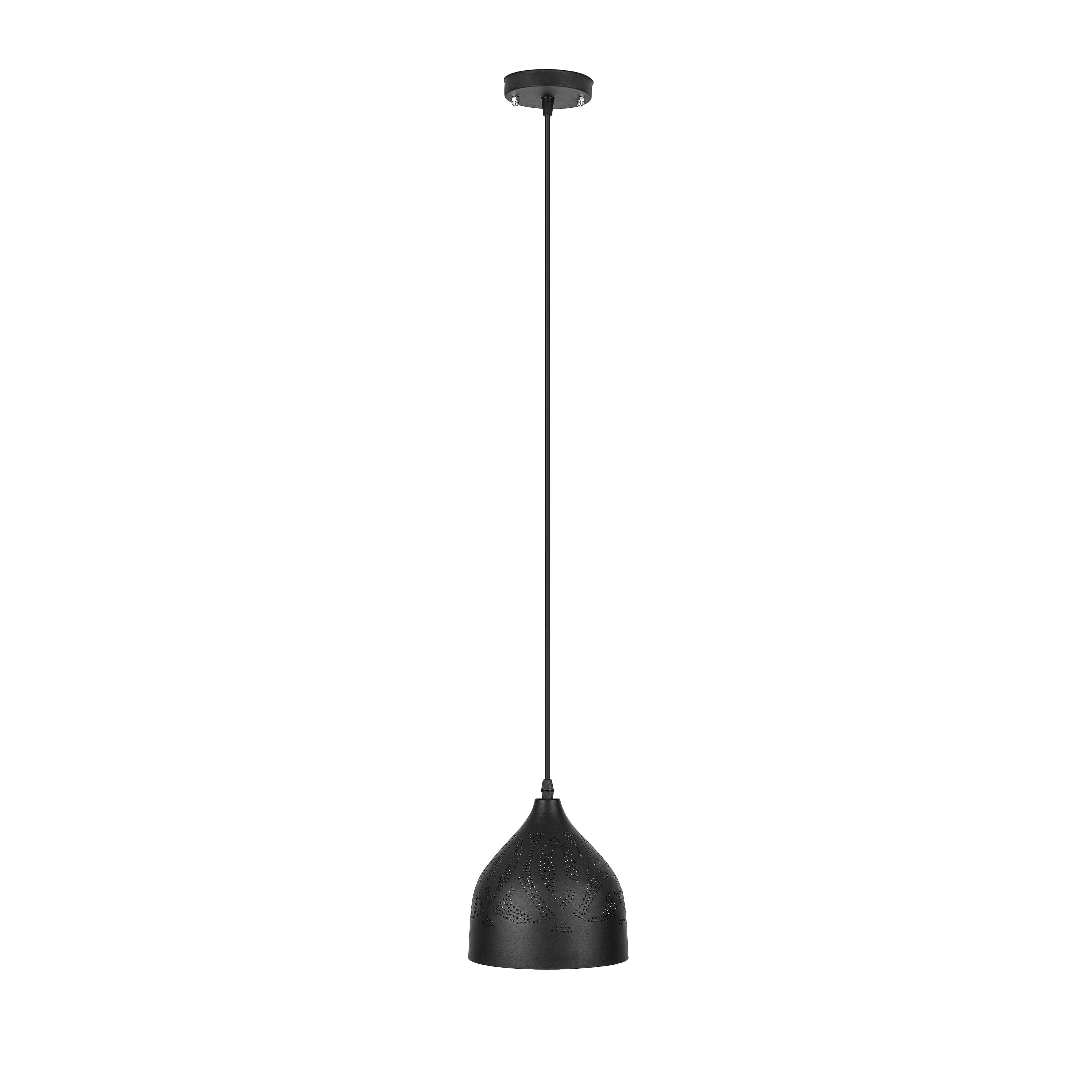 El Rawda Black Modern Perforated Flush Light 70×70 cm - 1 Lamp - RL-PF-010