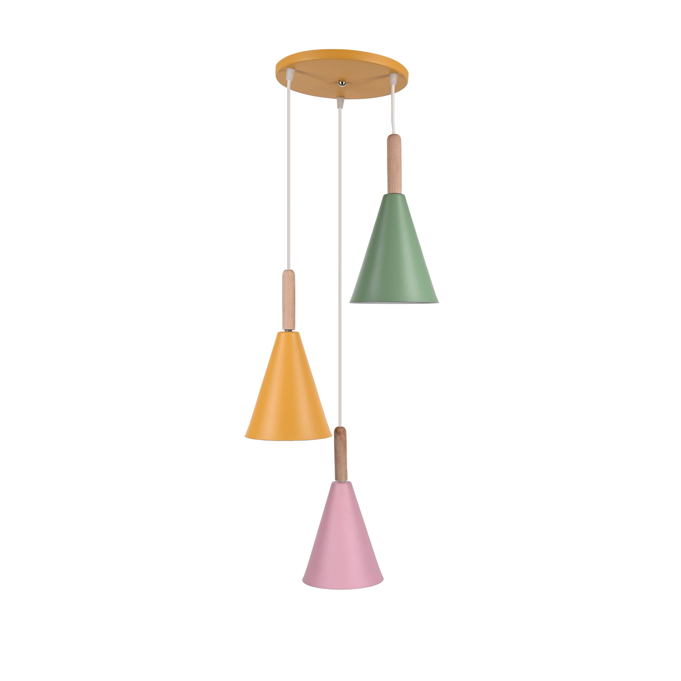 El Rawda Multi Color Modern Flush Light 70×70 cm - 3 Lamps - RL-PY-006