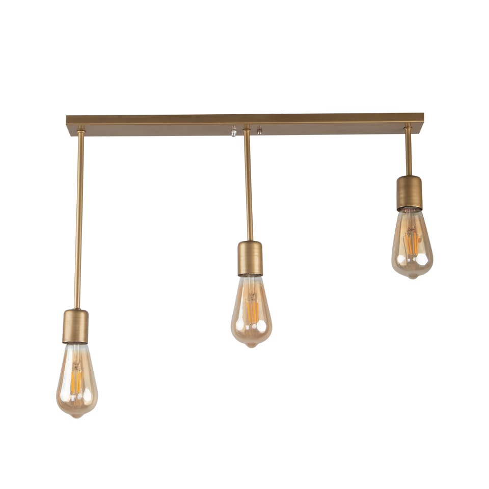 El Rawda Gold Modern Flush Light 46×46 cm - 3 Lamps - RL-RS-002
