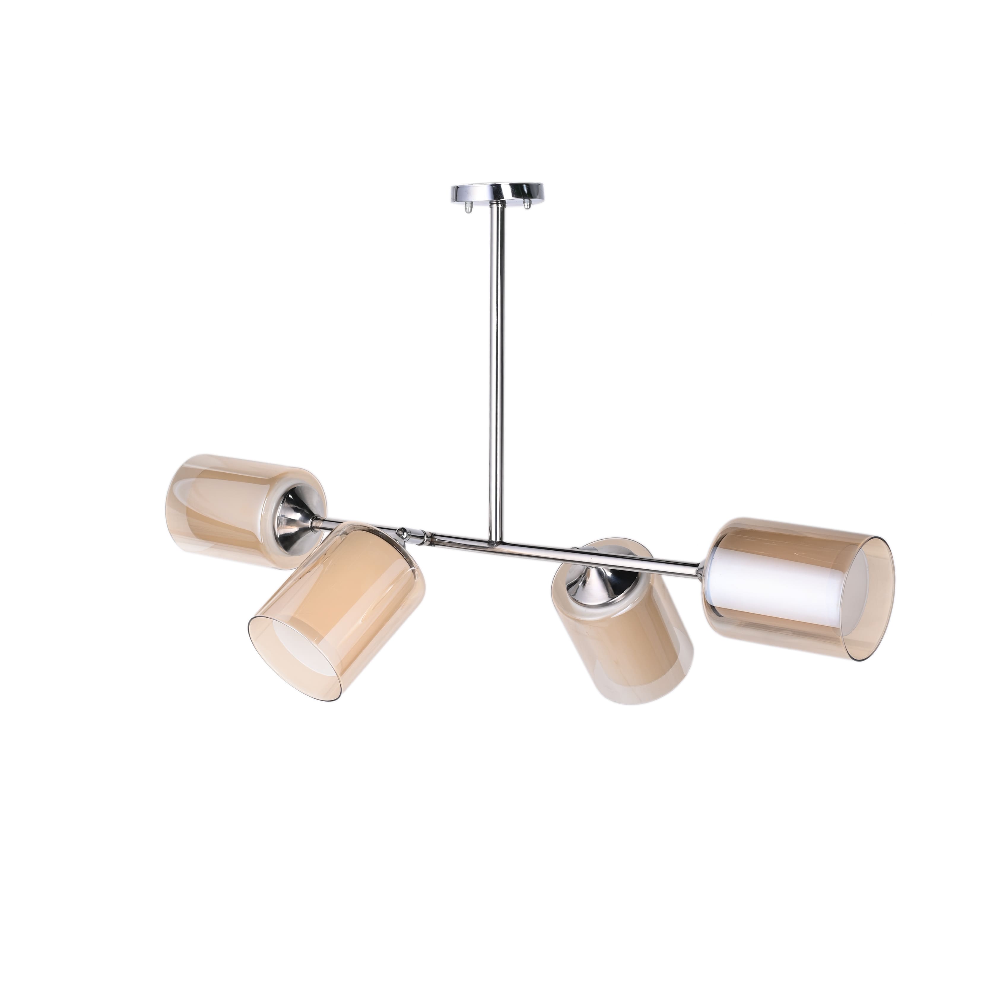 El Rawda Chrome Modern Stainless Steel Flush Light 55×55 cm - 4 Lamps - RL-SL-006
