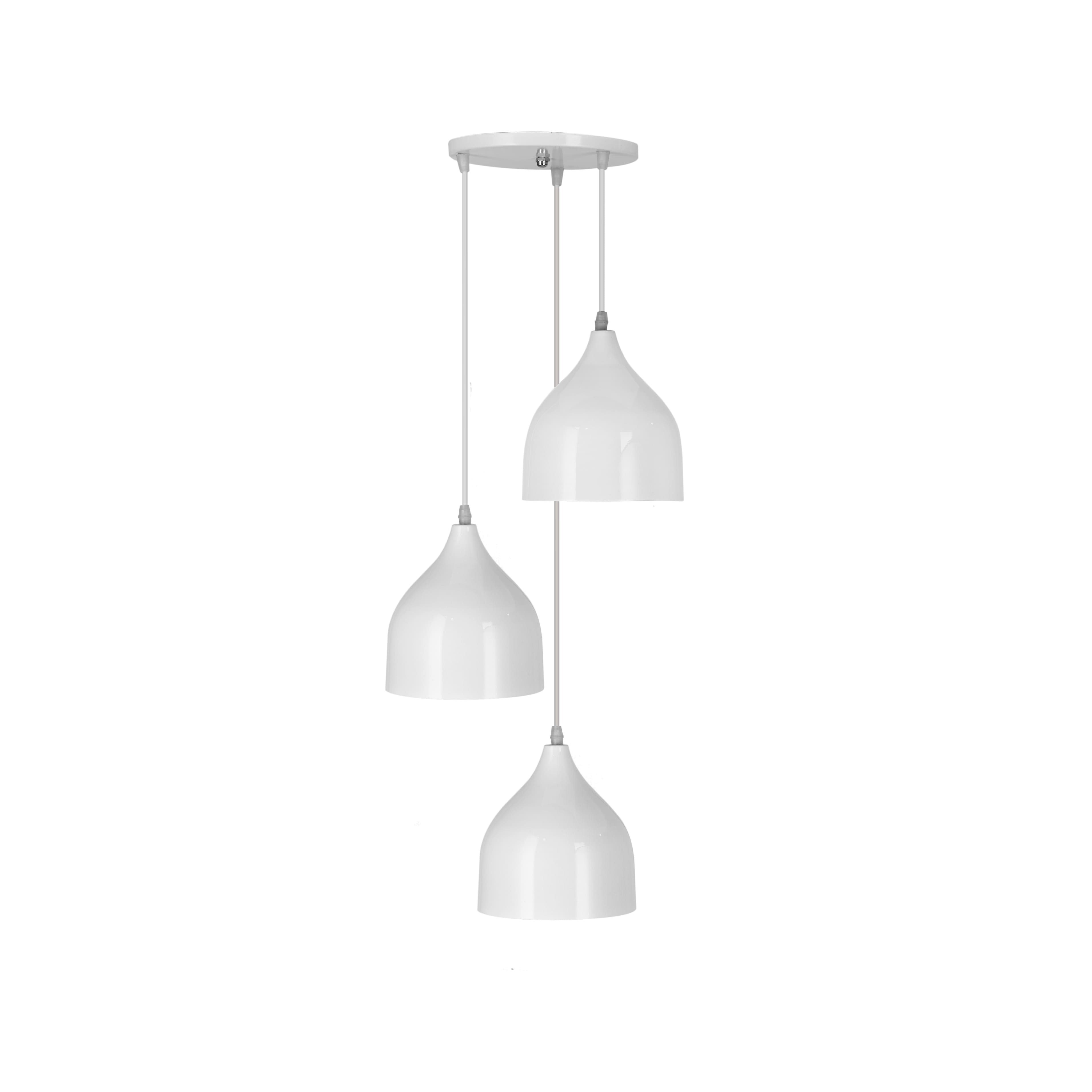 El Rawda White Modern Flush Light 70×70 cm - 3 Lamps - RL-SN-002