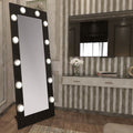 La Rumba Black Muski Wood Mirrors - 160*60 cm - Includes 12 Lighting Outputs - S-B160