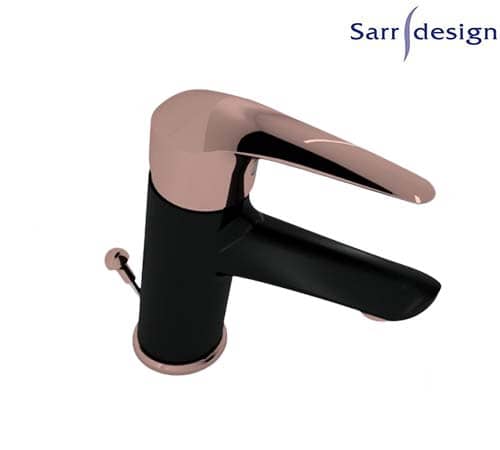 Segura Single Lever Basin Mixer With Push-up Waste Black & Rose Gold - Sarrdesign - SD1030-D-BRG