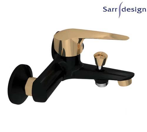 Segura Single Lever Wall-mount Bath & Shower Mixer With Automatic Diverter Black & Gold - Sarrdesign - SD1031-BGP