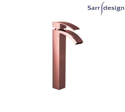Escala Single Lever Long Basin Mixer With Push-up Waste Rose Gold - Sarrdesign - SD1093-D-RG