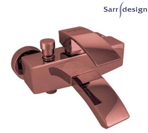 Escala Single Lever Wall-mounted Bath & Shower Mixer With Automatic Diverter - Rose Gold - Sarrdesign - SD1098-RG