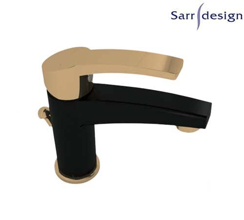 خلاط حوض أمازون يد واحدة بالفيداج أسود و جولد - سارديزاين - SD1120-D-BGP