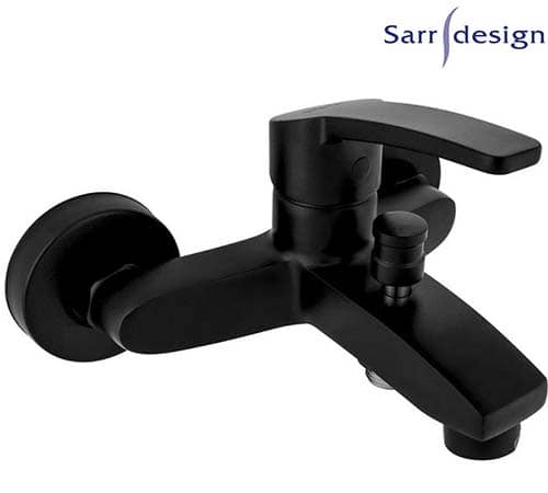 Amazon Single Lever Wall-mount Bath & Shower Mixer With Automatic Diverter Low Pressure Operation - Black Matte - Sarrdesign - SD1121-BC