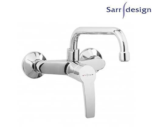 Amazon Single Lever Wall-mount Kitchen Mixer With Swivel Tube Spout 200mm Chrome - Sarrdesign - SD1127-CP