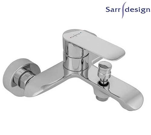 Nile Single Lever Wall-mount Bath & Shower Mixer With Automatic Diverter For Low Pressure Operation - Chrome - Sarrdesign - SD1141-CP
