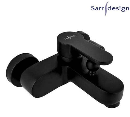 Tara Single Lever Wall-mount Bath & Shower Mixer Low Pressure Operation - Black Matte - Sarrdesign - SD1253-BC