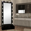 La Rumba Black Russian Wood Mirrors - 180*70 cm - Includes 14 Lighting Outputs - Slide-B180