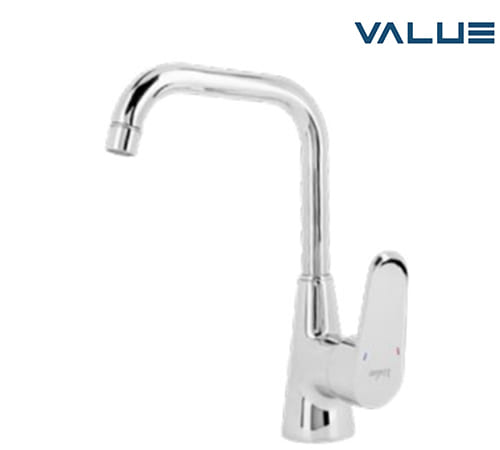 Verona High Washbasin Mixer With Circular Swivel Spout - Chrome - Value - VB5013